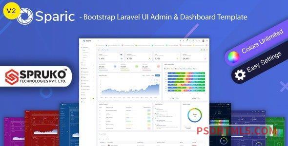 Sparic v2.0 – Laravel Admin dashboard Template-尚睿切图网