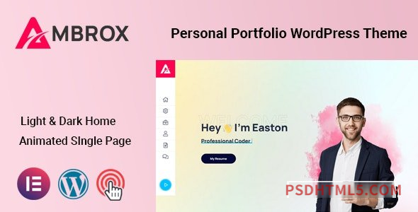 Ambrox v1.0.2 – Personal Portfolio Resume Theme-尚睿切图网