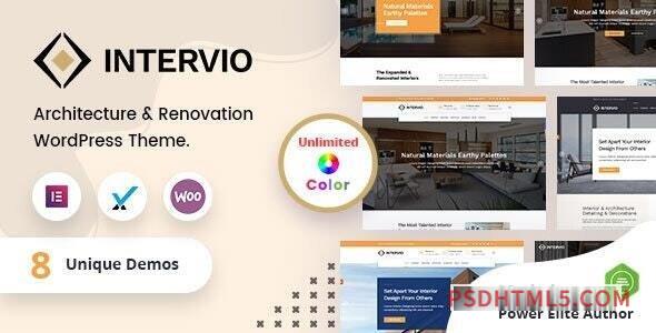 Intervio v2.3 – Interior and Architecture wordpress主题-WordPress Theme + RTL-尚睿切图网