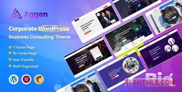 Aggen v2.1.0 – Business Consulting Theme-尚睿切图网