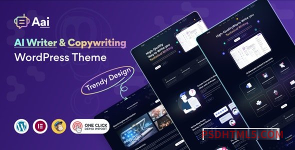 Aai v1.0.0 - AI Writer - AI Copywriting Landing Page Theme-尚睿切图网