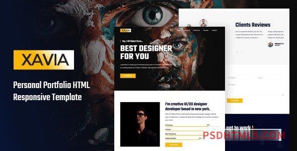 Xavia – Portfolio HTML Template-尚睿切图网