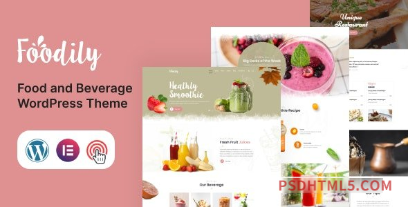 Foodily v1.0 – Food and Beverage wordpress主题-WordPress Theme-尚睿切图网