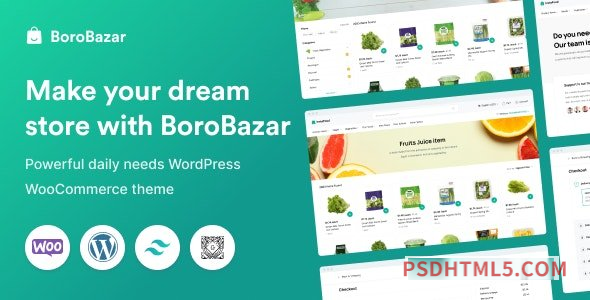 BoroBazar v1.3.6 – Grocery Store WooCommerce wordpress主题-WordPress theme-尚睿切图网