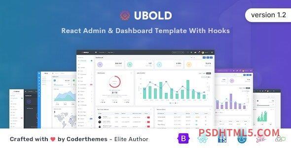 UBold v1.2.0 – React Admin – Dashboard Template-尚睿切图网