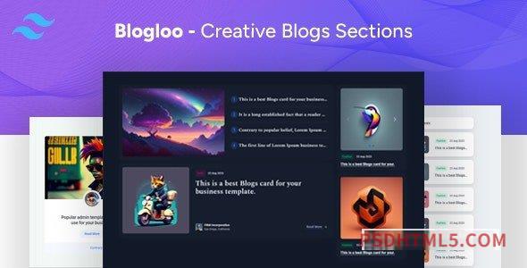 Blogloo – Blog – News Tailwindcss Template-尚睿切图网