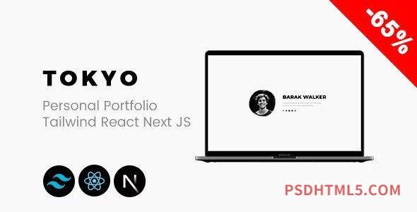 Tokyo – Tailwind CSS Personal Portfolio React Next JS Template-尚睿切图网