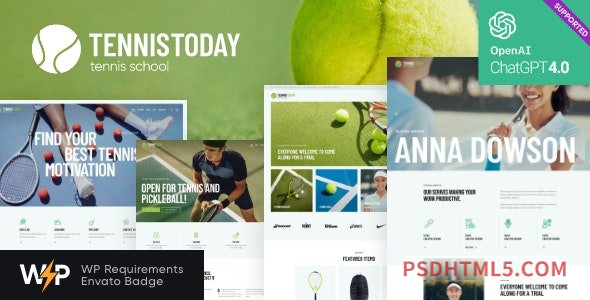 Tennis Today v2.0.0 – Sport School – Events wordpress主题-WordPress Theme-尚睿切图网