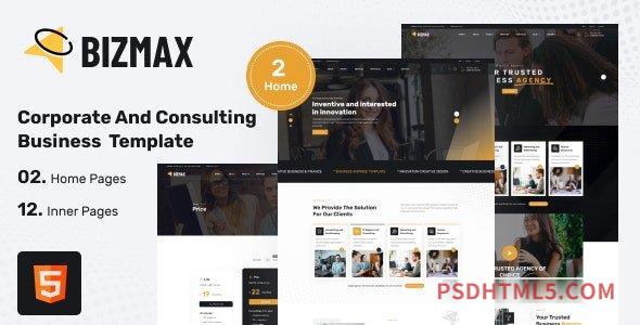 Bizmax – Corporate And Consulting Business Template-尚睿切图网