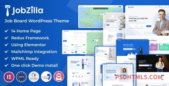 JobZilla v1.6 – Job Board wordpress主题-WordPress Theme-尚睿切图网