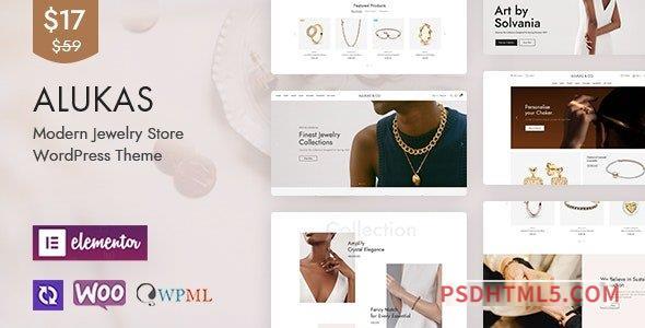 Alukas v1.2.0 – Modern Jewelry Store wordpress主题-WordPress Theme-尚睿切图网