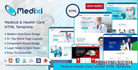 Medixi – Health Doctor Clinic – Medical Care HTML Template-尚睿切图网