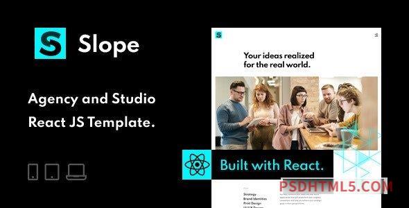 Slope – Responsive Agency – Studio React JS Template-尚睿切图网