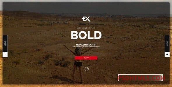 Bold – Responsive Under Construction Template-尚睿切图网