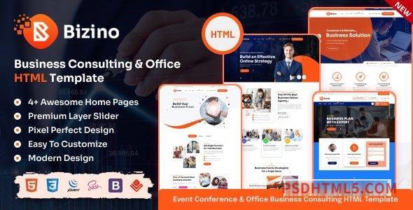 Bizino – Business Consulting, IT Service – Conference HTML Template-尚睿切图网