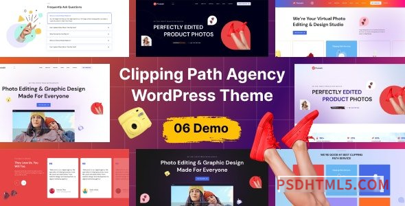 Photodit v1.0.0 – Clipping Path Agency wordpress主题-WordPress Theme-尚睿切图网