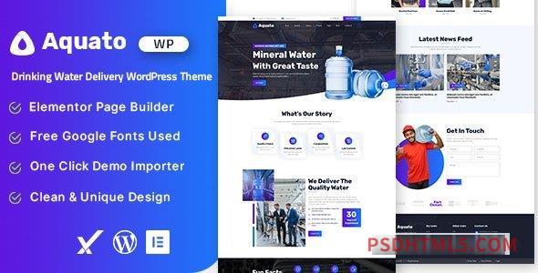 Aquato v1.0.0 – Drinking Water Delivery wordpress主题-WordPress Theme-尚睿切图网