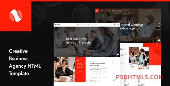 Sominx – Creative Business Agency HTML Template-尚睿切图网