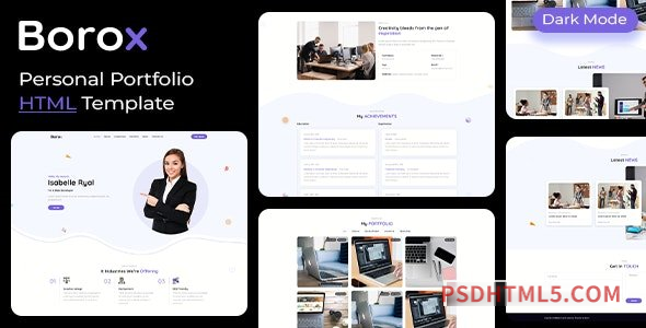 Borox – Personal Portfolio HTML Template-尚睿切图网