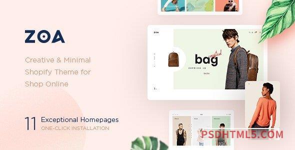 Zoa v1.0.3 – Minimalist Shopify Theme-尚睿切图网