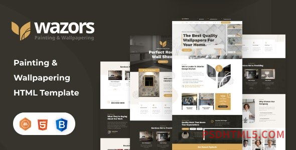 Wazors - Painting - Wallpapering HTML Template-尚睿切图网