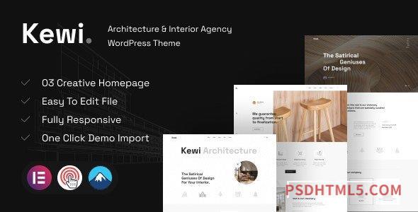 Kewi v1.0 – Architecture – Interior Agency wordpress主题-WordPress Theme-尚睿切图网