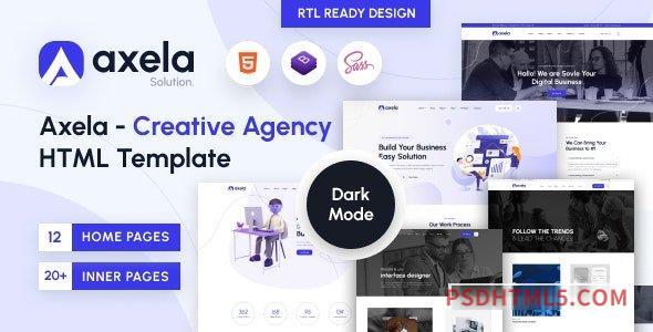 Axela - Creative Agency - Portfolio HTML Template-尚睿切图网