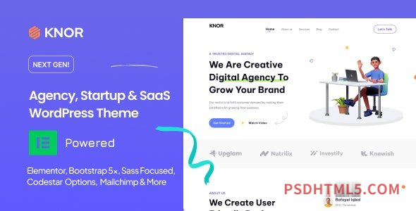 Knor – Digital Agency wordpress主题-WordPress Theme – 3 August 2023-尚睿切图网