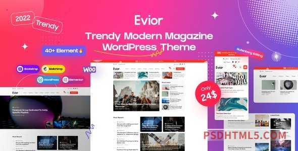 Evior v2.0 – Modern Magazine wordpress主题-WordPress Theme-尚睿切图网