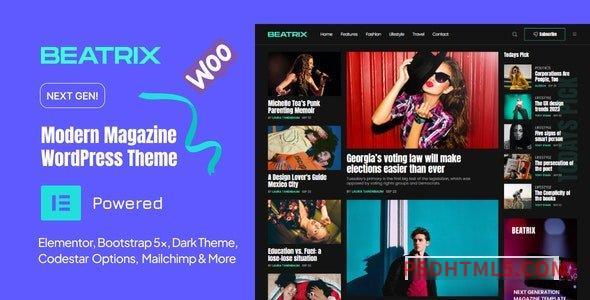 Beatrix - Modern Magazine wordpress主题-WordPress Theme - 3 August 2023-尚睿切图网