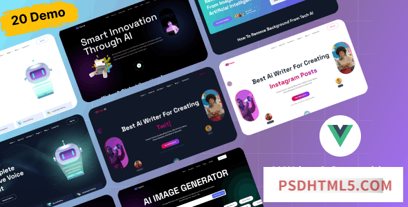 TechAI v1.0 - AI Writer - Copywriting Multipurpose VUE.JS Template-尚睿切图网