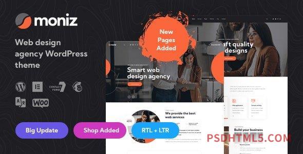 Moniz v1.2 – Web Design Agency wordpress主题-WordPress Theme-尚睿切图网