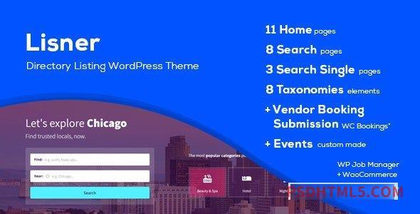 Lisner v1.4.0 – Modern Directory Listing wordpress主题-WordPress Theme-尚睿切图网