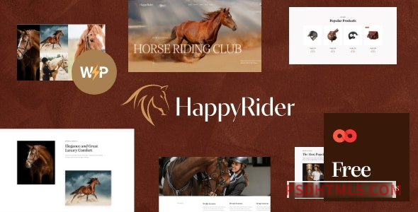 Happy Rider v2.2 - Horse School - Equestrian Center wordpress主题-WordPress Theme-尚睿切图网