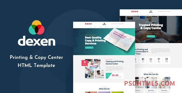 Dexen – Printing and Copy Center HTML Template-尚睿切图网