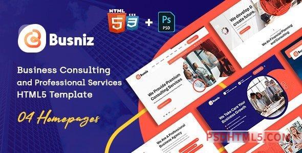 Busniz – Business Consulting Multi-Purpose HTML5 Template-尚睿切图网