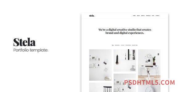 Stela - Minimal Portfolio HTML Template-尚睿切图网