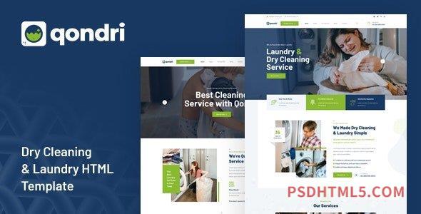 Qondri - Dry Cleaning - Laundry HTML Template-尚睿切图网