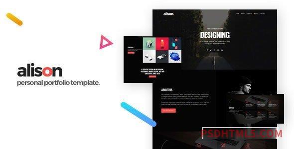 Alison - Portfolio HTML Template-尚睿切图网