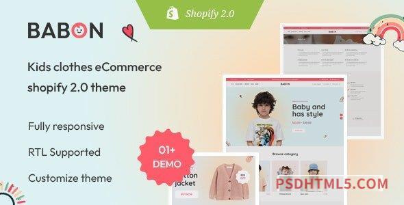 Babon – The Kids Fashion Responsive Shopify Theme-尚睿切图网