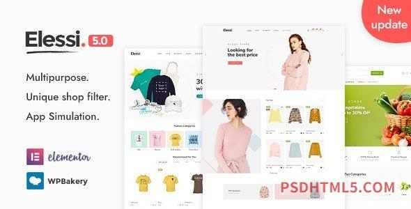 Elessi v5.3.1 – WooCommerce AJAX wordpress主题-WordPress Theme – RTL support-尚睿切图网