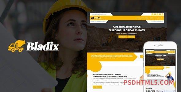 Bladix - Construction and Building HTML Template-尚睿切图网