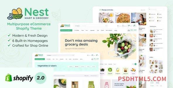 Nest v1.0.5 – Grocery Store eCommerce Shopify Theme-尚睿切图网