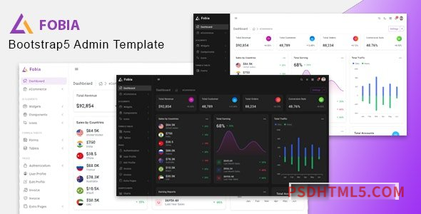 Fobia – Bootstrap5 Admin Template-尚睿切图网