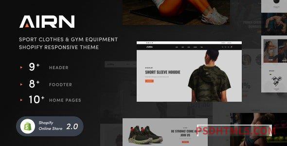 AIRN – Sports Clothing – Fitness Equipment Shopify 2.0 Theme-尚睿切图网