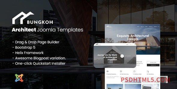 Bungkoh v1.0 - Modern Joomla Template for Architects and Interior Designers-尚睿切图网