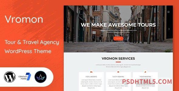 Vromon v1.9 - Tour - Travel Agency wordpress主题-WordPress Theme-尚睿切图网