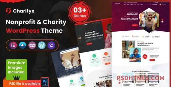 Charityx v1.0.1 – Charity – Nonprofit wordpress主题-WordPress Theme-尚睿切图网