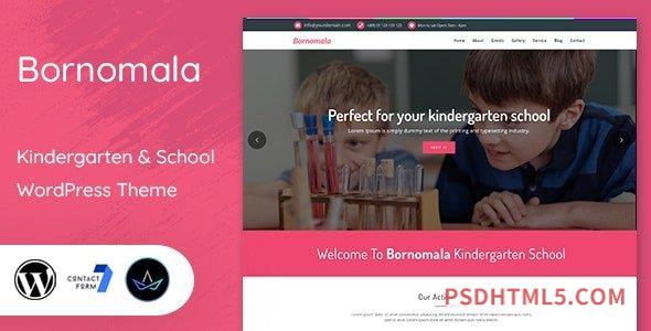 Bornomala v1.7 – Kindergarten – School wordpress主题-WordPress Theme-尚睿切图网