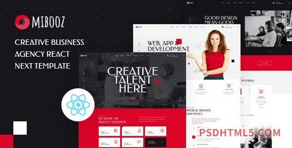 Mibooz – Creative Agency React Next Template-尚睿切图网